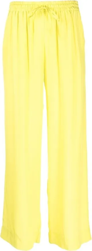 Straight-Leg Silk Trousers