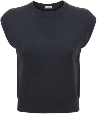 Cashmere knit vest