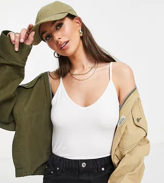 ASOS DESIGN Tall ultimate cami with v-neck in white