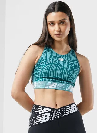 Relentless Printed Cropped Bra
