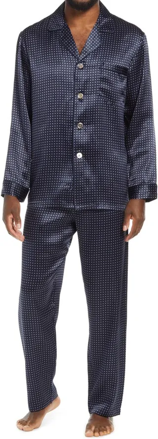 Dot Silk Pajamas