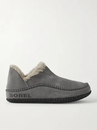 Manawan™ II Faux Shearling-Lined Suede Slippers