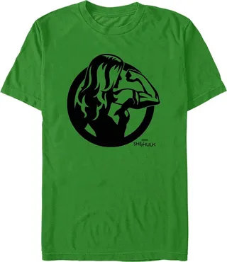 Men's She-Hulk: Attorney at Law Flex Icon Outline T-Shirt - Kelly Green - Large