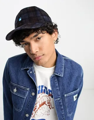 Carhartt WIP harlem corduroy cap in check