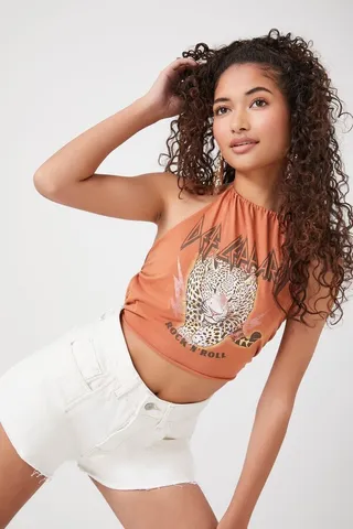 Def Leppard Halter Crop Top