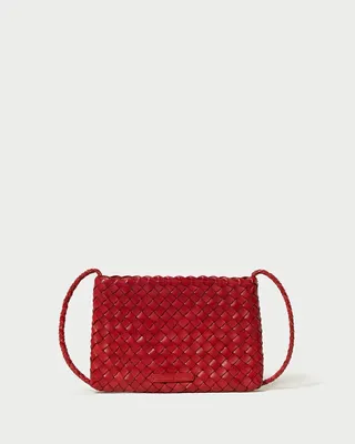 Marison Red Woven Crossbody