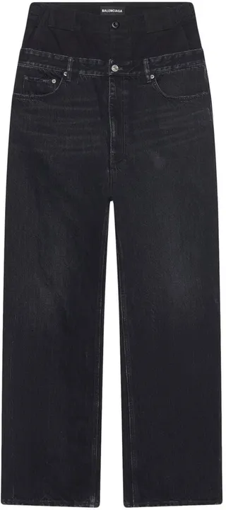 Layered Wide-Leg Jeans