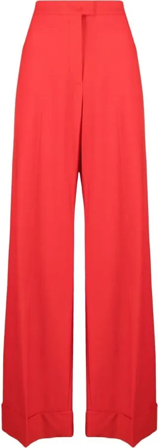 High-Waist Pressed-Crease Trousers