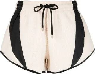 Fleece-Texture Drawstring-Waist Shorts