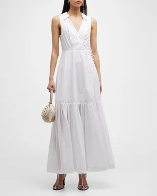 Camilla Sleeveless Button-Front Maxi Dress