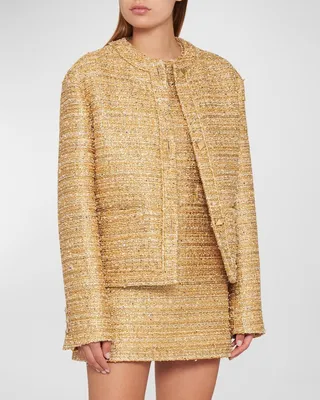 Embellished Gold Tweed Jacket