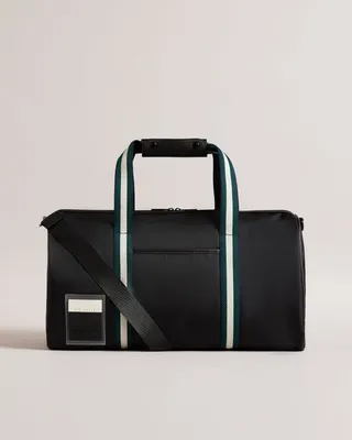 Twill Retro Sport Holdall in Black