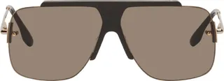 Victoria Beckham Brown Rimless Sunglasses