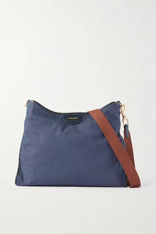 See By Chloé - Joan Leather-trimmed Denim Shoulder Bag - Blue