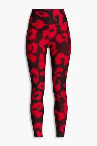 Ava cropped printed stretch leggings