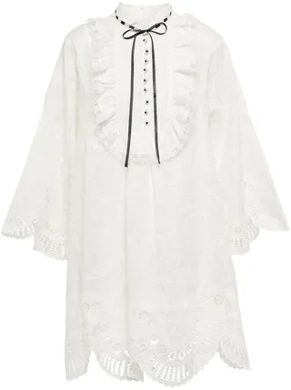 Dancer tie-neck minidress