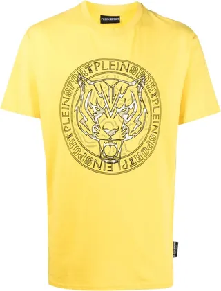 logo tiger-print T-shirt