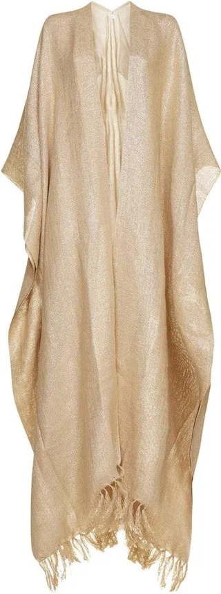 Fringed Knitted Edge Cape