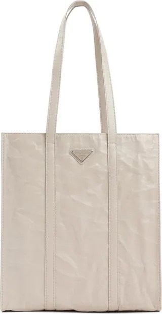 Prada Logo-Plaque Tote Bag