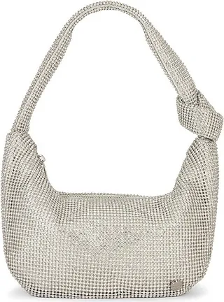 Jessica Soft Crystal Mesh Croissant Bag