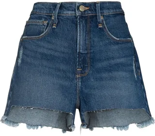 90s High-Rise Distressed Shorts