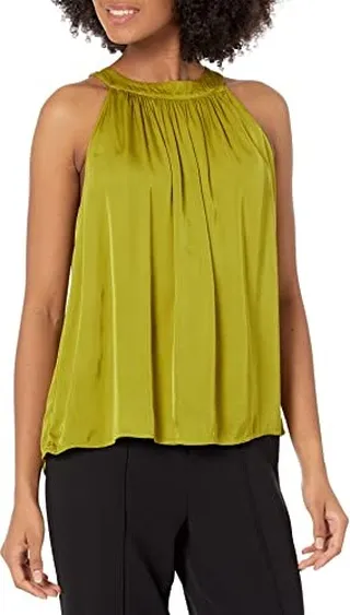 Velvet by Graham & Spencer Velvet by Graham and Spencer Women's Satin High Neck Halter Top