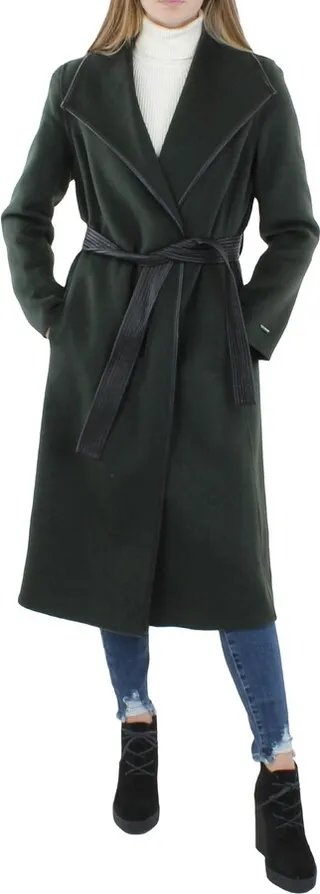 Juliette Womens Wool Blend Warm Wrap Coat