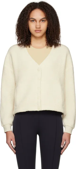 Outdoor Voices Off-White MegaFleece Cardigan