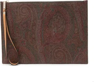 Paisley-Print Clutch Bag