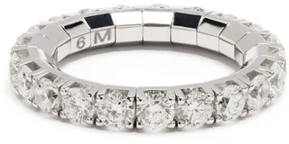 18kt White Gold Stretchy Diamond Ring