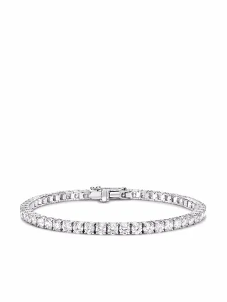 Platinum Brilliant Cut Diamond Line Bracelet