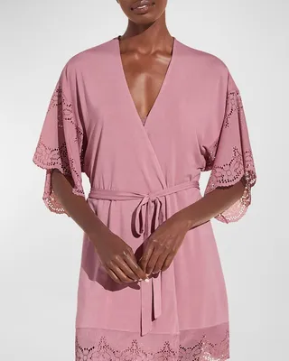 Beatrix Lace-Trim Robe