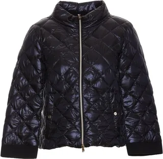 Herno Mock-Neck Quilted Bomber Jacket