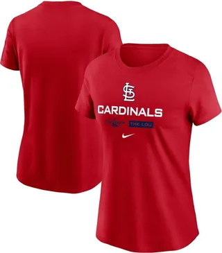 Women's Nike Red St. Louis Cardinals 2022 Postseason Authentic Collection Dugout T-shirt