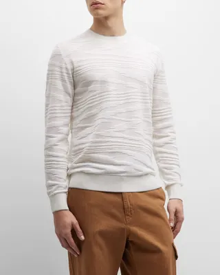 Men's Space-Dyed Jacquard Sweater