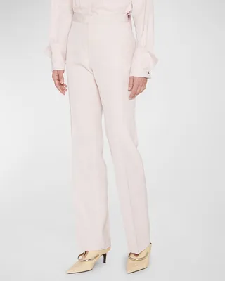 Fluid Slim Tailored Pants with Gentle Flare