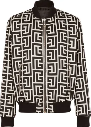 Monogram Reversible Wool Bomber Jacket