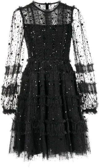Violet Shimmer mini-dress