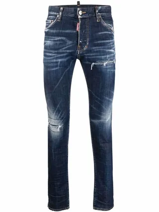 Distressed-Effect Skinny Jeans