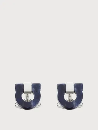 Ferragamo Men Gancini cufflinks Silver