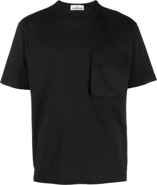 chest-pocket cotton T-shirt