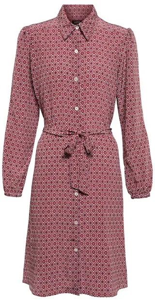Romane printed silk shirt dress