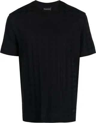 tonal houndstooth cotton T-shirt