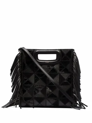 Fringe-Detail Leather Tote Bag