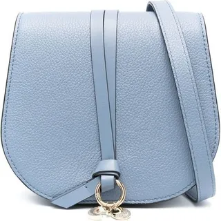 Blue Alphabet Leather Shoulder Bag
