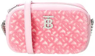 Burberry Lola Mini Terry & Leather Camera Bag