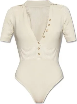 Jacquemus V-Neck Buttoned Knitted Bodysuit