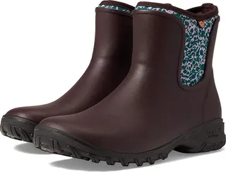 Bogs Sauvie Slip-On Boot Spotty (Burgundy Multi) Women's Shoes
