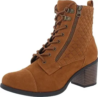 WHITE MOUNTAIN Shoes Dorsett Women's Lace-up Stacked Heel Bootie