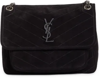 Medium Niki Suede Shoulder Bag